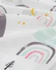 Σεντονάκι Λίκνου bebe Rainbow 575 80X110 White-Pink 100%  Cotton