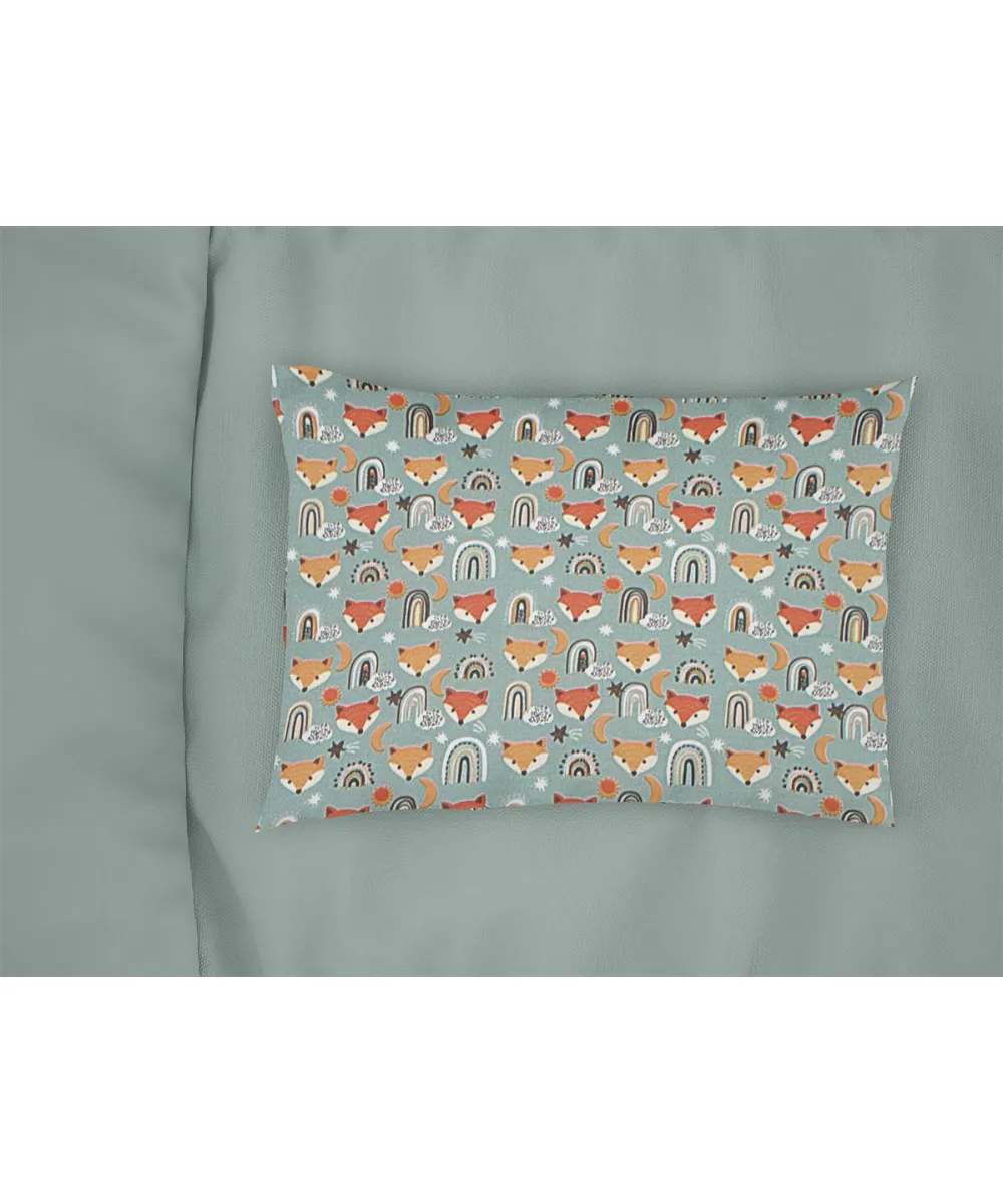 Μαξιλαροθήκη Εμπριμέ bebe Fox 528 35X45 Pale Cyan 100%  Cotton