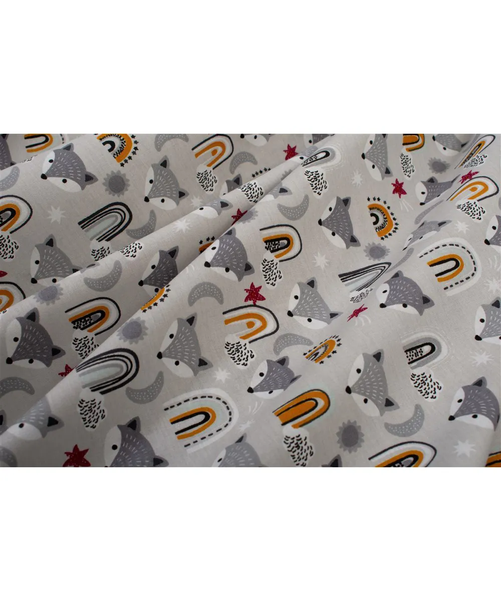 Σεντονάκι Λίκνου bebe Fox 527 80X110 Grey 100%  Cotton