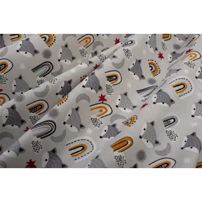 Σεντονάκι Λίκνου bebe Fox 527 80X110 Grey 100%  Cotton