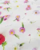 Αλέκιαστη Τραβέρσα Ψηφιακής Εκτύπωσης Daisies 463 40X180 White-Pink 70/30 Cott/Pol