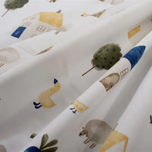 Κατωσέντονο Με Λάστιχο bebe Village 579 0,70X1,40X0,15 White-Green 100%  Cotton