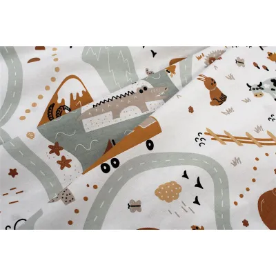 Κατωσέντονο Με Λάστιχο bebe Countryside 580 0,70X1,40X0,15 White-Mint 100%  Cotton