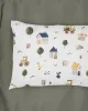 Μαξιλαροθήκη Εμπριμέ bebe Village 579 35X45 White-Green 100%  Cotton