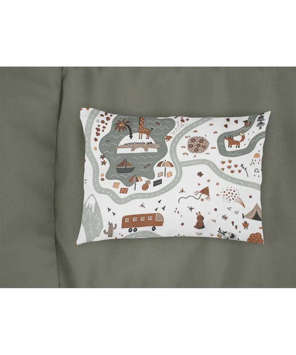 Μαξιλαροθήκη Εμπριμέ bebe Countryside 580 35X45 White-Mint 100%  Cotton