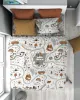 Παπλωματοθήκη Εμπριμέ kids Countryside 580 160X240 White-Mint 100%  Cotton