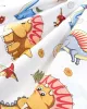 Σεντόνια Εμπριμέ Σετ 3 τεμ bebe Dinosaur 519 120X160 White-Blue 100%  Cotton