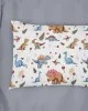 Μαξιλαροθήκη Εμπριμέ bebe Dinosaur 519 35X45 White-Blue 100%  Cotton