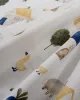 Σεντονάκι Λίκνου bebe Village 579 80X110 White-Green 100%  Cotton