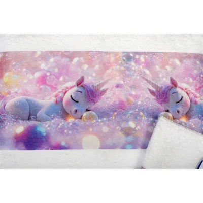 Πετσέτα Σετ 2 τεμ Με Ψηφιακή Εκτύπωση bebe Dreaming Unicorn 321 30X50,70X140 White 100%  Cotton