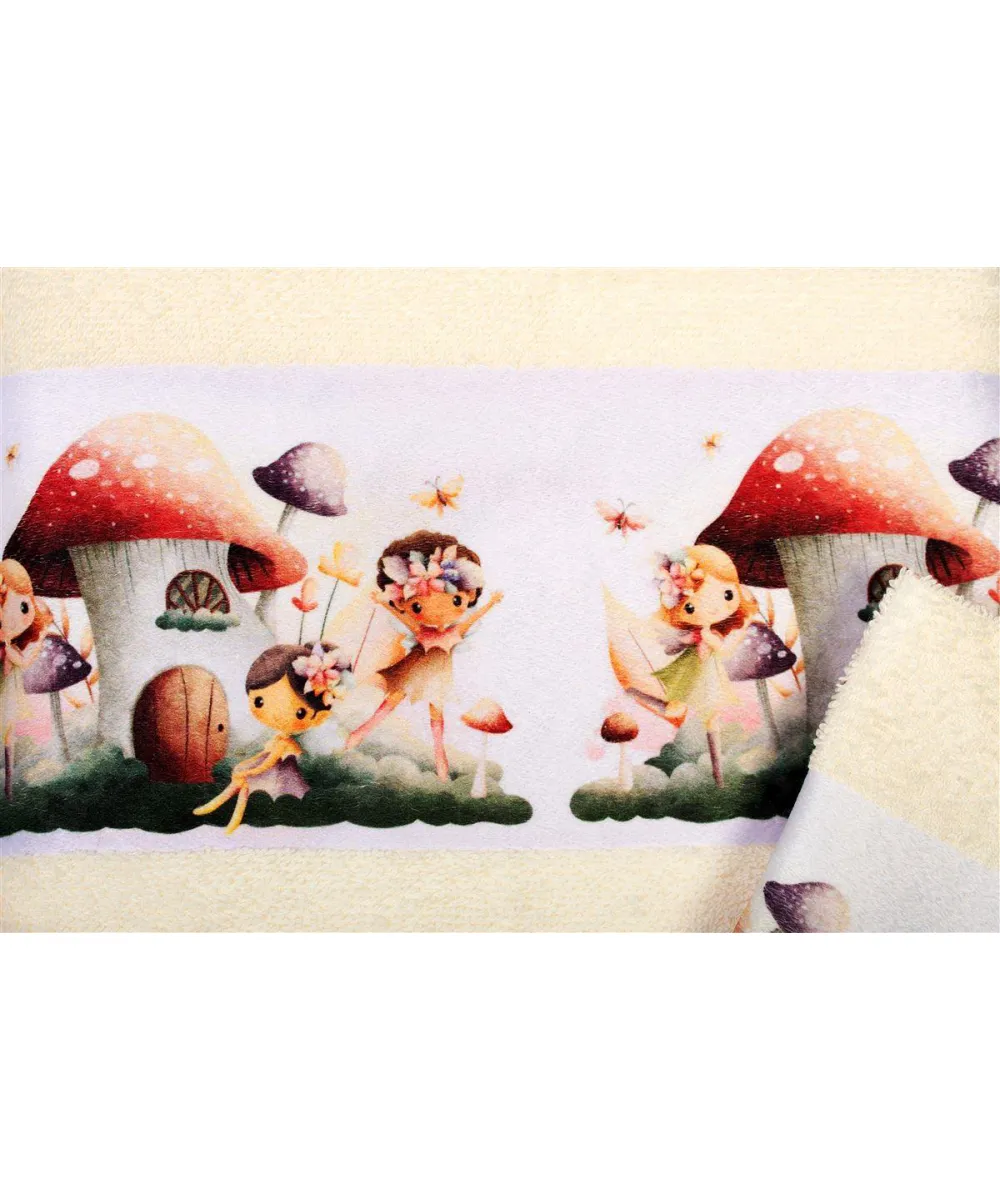 Πετσέτα Σετ 2 τεμ Με Ψηφιακή Εκτύπωση bebe Fairies 332 30X50,70X140 Ecru 100%  Cotton