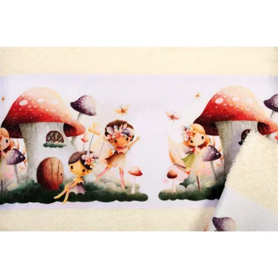 Πετσέτα Σετ 2 τεμ Με Ψηφιακή Εκτύπωση bebe Fairies 332 30X50,70X140 Ecru 100%  Cotton