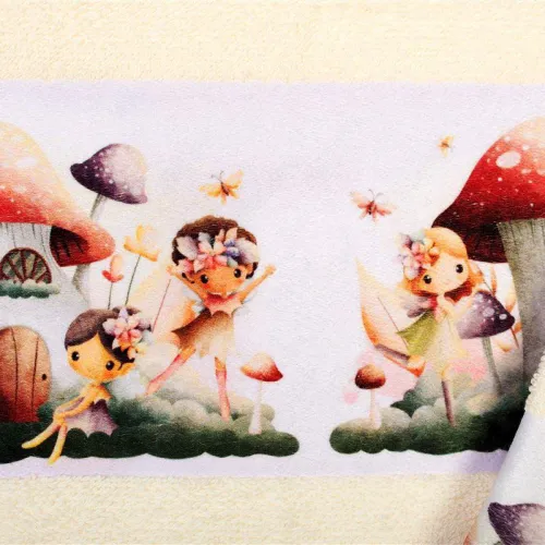 Πετσέτα Σετ 2 τεμ Με Ψηφιακή Εκτύπωση bebe Fairies 332 30X50,70X140 Ecru 100%  Cotton