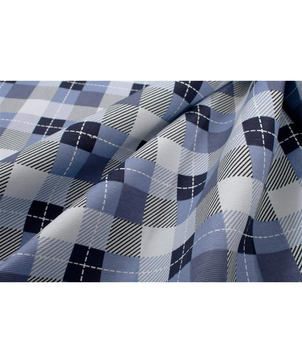 Τραβέρσα Αλέκιαστη Checkered 468 40X180 Blue 70/30 Cott/Pol