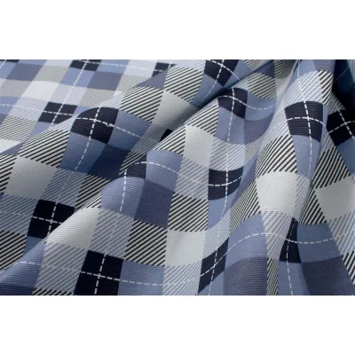 Τραβέρσα Αλέκιαστη Checkered 468 40X180 Blue 70/30 Cott/Pol