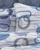 Μαξιλαροθήκη Εμπριμέ Διώνη 602 50X70 White-Blue 70/30 Cott/Pol