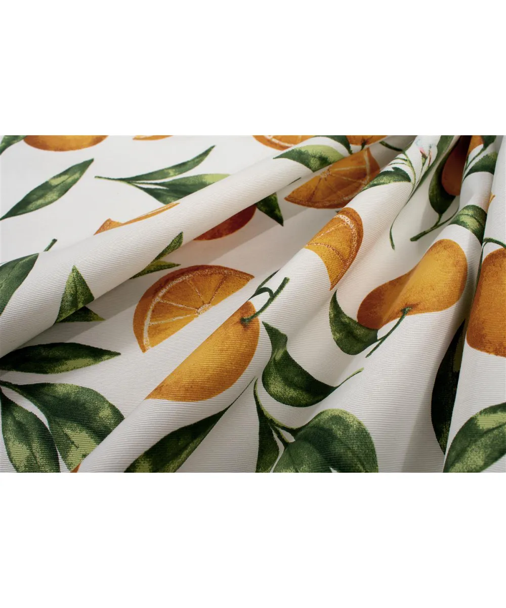 Τραπεζομάντηλο Αλέκιαστο Oranges 474 180X300 White-Orange 70/30 Cott/Pol