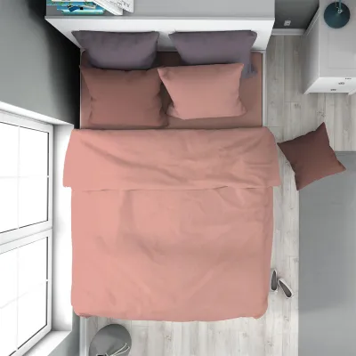 Παπλωματοθήκη Solid 503 160X240 Dusty Rose 100%  Cotton