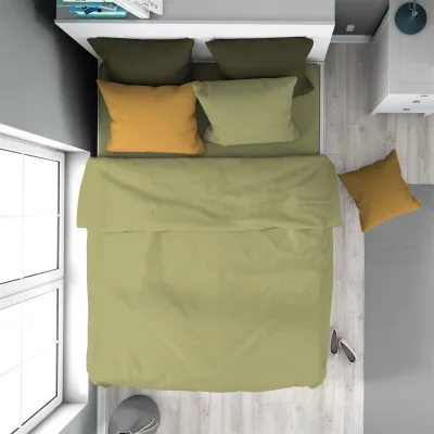 Παπλωματοθήκη Solid 504 160X240 Olive 100%  Cotton
