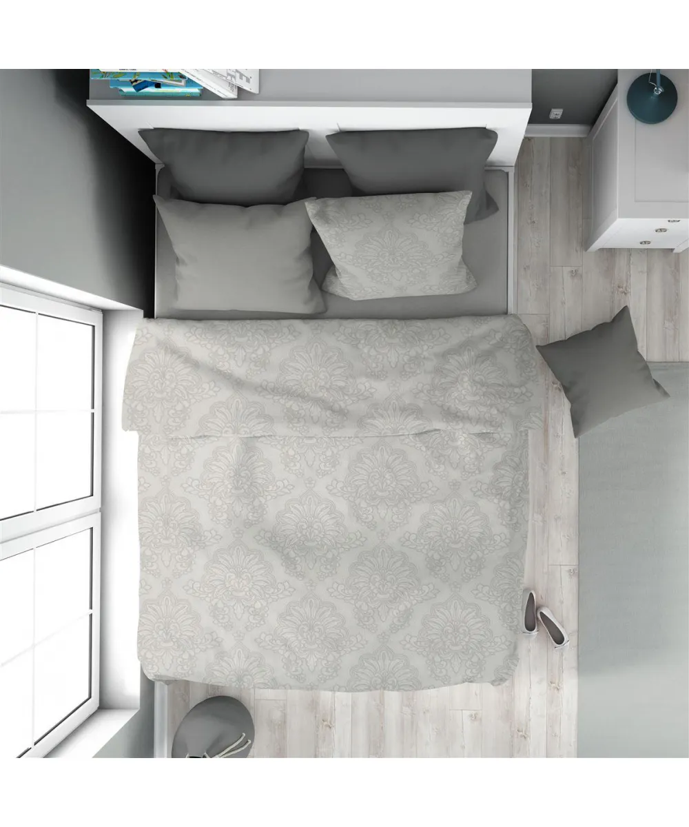 Παπλωματοθήκη Εμπριμέ Άρτεμις 701 160X240 Grey 100%  Cotton