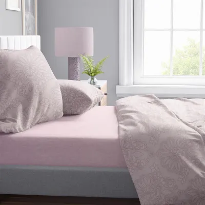 Παπλωματοθήκη Εμπριμέ Άρτεμις 706 220X240 Light Purple 100%  Cotton