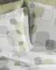 Μαξιλαροθήκη Εμπριμέ Μελίνα 708 50X70 White-Olive 100%  Cotton