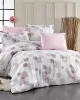 Παπλωματοθήκη Εμπριμέ Μελίνα 709 160X240 White-Lilac 100%  Cotton