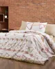 Παπλωματοθήκη Εμπριμέ Δαρεία 490 220X240 White-Beige 70/30 Cott/Pol