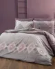 Σεντόνια Εμπριμέ Σετ 4 τεμ Καλλιρόη 606 240X270 Grey-Burgundy  70/30 Cott/Pol