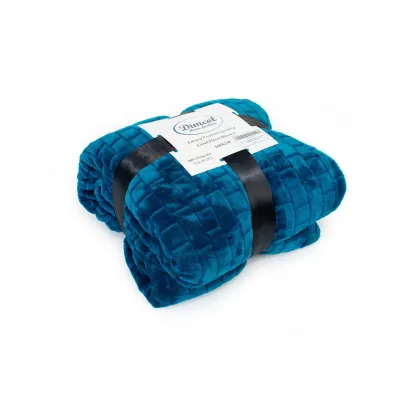 Κουβέρτα Coral Fleece Jacquard Brick 03 220X240 Petrol 100%  Polyester