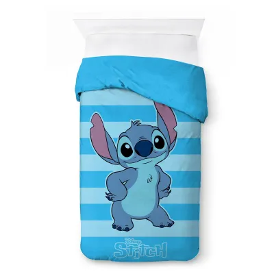Κουβερτοπάπλωμα Flannel-Sherpa Disney Home Lilo & Stitch 14 160X250 Sky Blue 100%  Polyester