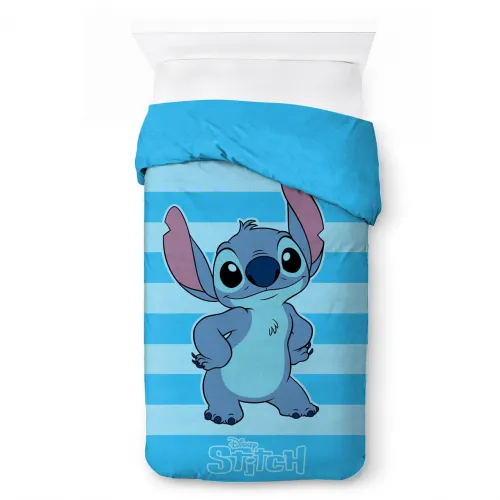 Κουβερτοπάπλωμα Flannel-Sherpa Disney Home Lilo & Stitch 14 160X250 Sky Blue 100%  Polyester