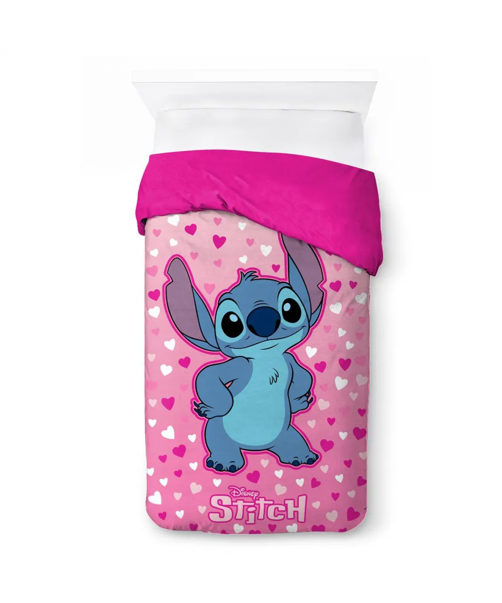 Κουβερτοπάπλωμα Flannel-Sherpa Disney Home Lilo & Stitch 57 160X250 Pink 100%  Polyester