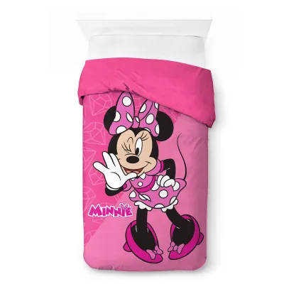 Κουβερτοπάπλωμα Flannel-Sherpa Disney Home Minnie 15 160X250 Fuchsia-Pink 100%  Polyester