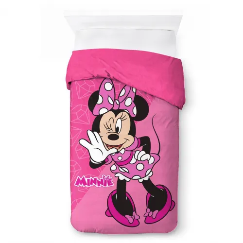Κουβερτοπάπλωμα Flannel-Sherpa Disney Home Minnie 15 160X250 Fuchsia-Pink 100%  Polyester