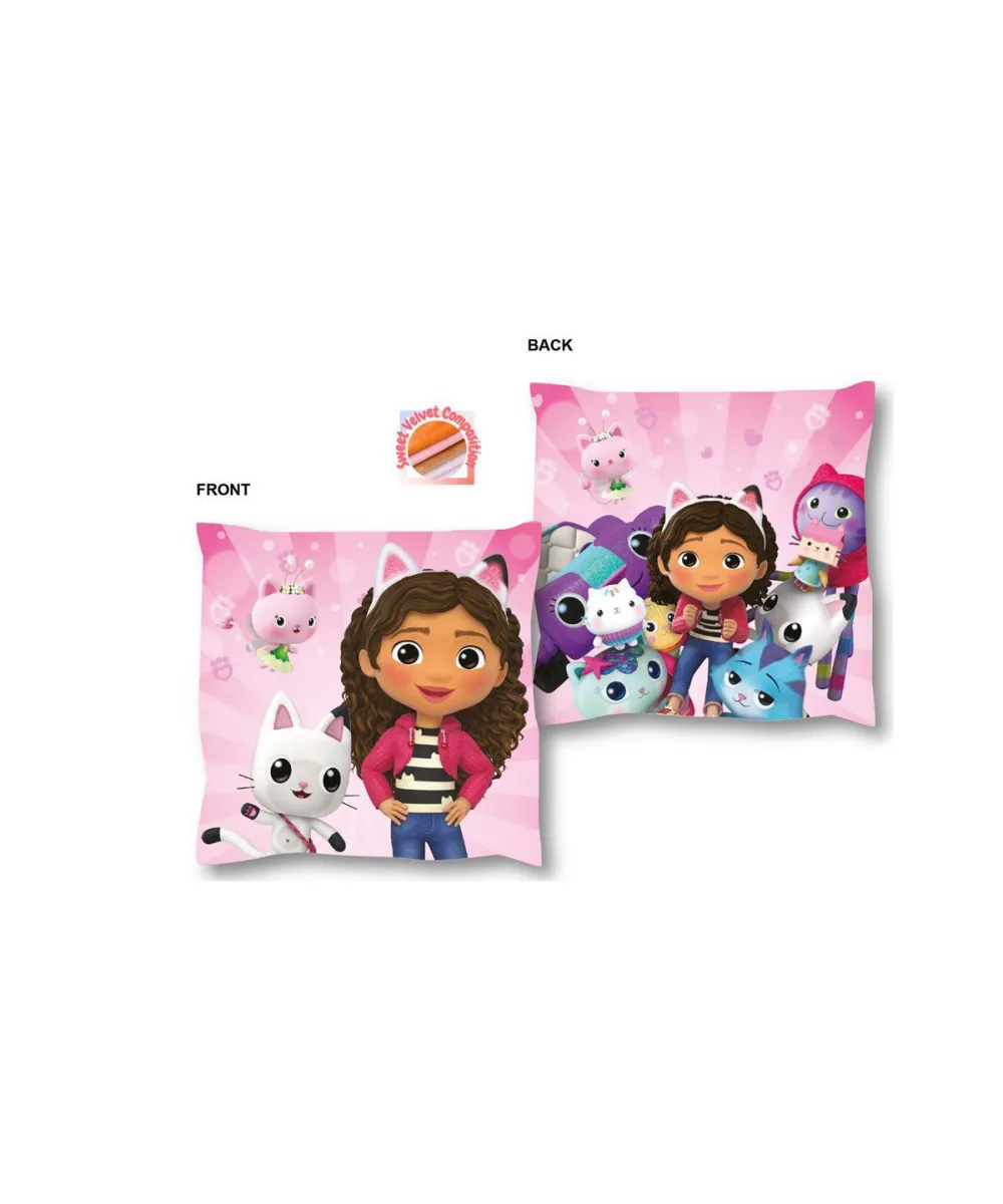 Βελούδινο Μαξιλάρι DreamWorks Gabby-s Dollhouse 03 38X38 Pink 100%  Velboa