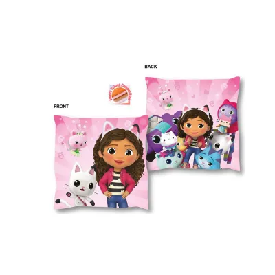 Βελούδινο Μαξιλάρι DreamWorks Gabby-s Dollhouse 03 38X38 Pink 100%  Velboa