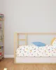 Κατωσέντονο Με Λάστιχο bebe Forest Animals 070 0,70X1,40X0,15 White-Sky Blue 100%  Cotton Flannel