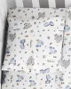 Μαξιλαροθήκη Εμπριμέ bebe Elephant 074 35X45 White-Sky Blue 100%  Cotton Flannel
