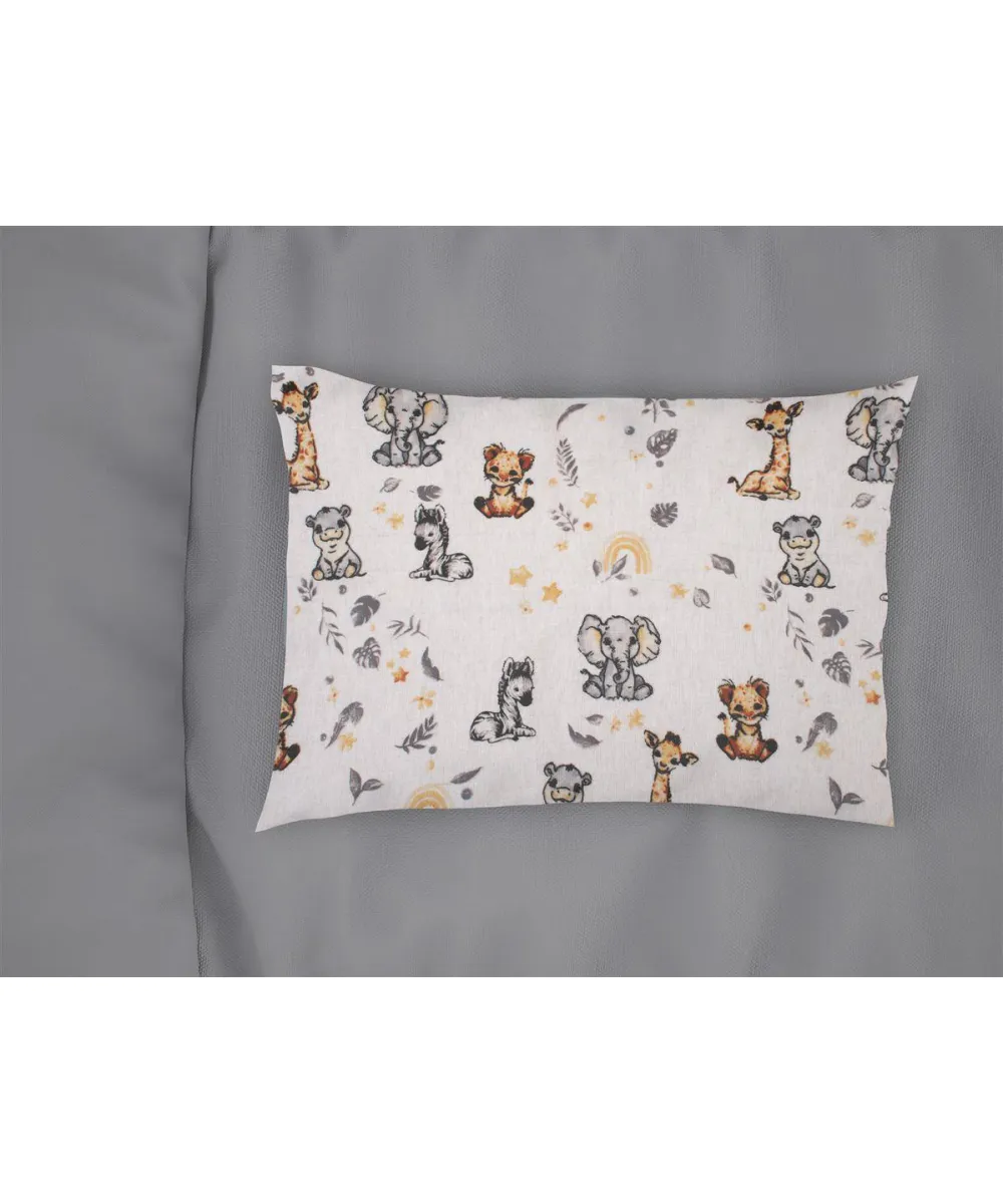 Μαξιλαροθήκη Εμπριμέ bebe Savanna 36 35X45 White-Grey 100%  Cotton Flannel