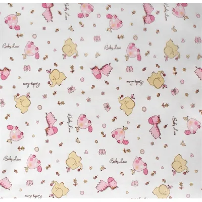 Πάνα Φανέλα bebe Elephant 072 80X80 White-Pink 100%  Cotton Flannel