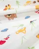Σεντονάκι Λίκνου bebe Forest Animals 070 80X110 White-Sky Blue 100%  Cotton Flannel