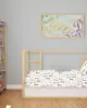 Σεντόνια Εμπριμέ Σετ 3 τεμ bebe Savanna 36 120X160 White-Grey 100%  Cotton Flannel