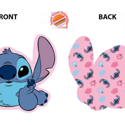 Mini Μαξιλάρι 3D AOP Disney Home Stitch 688 20 cm Pink 100%  Velboa