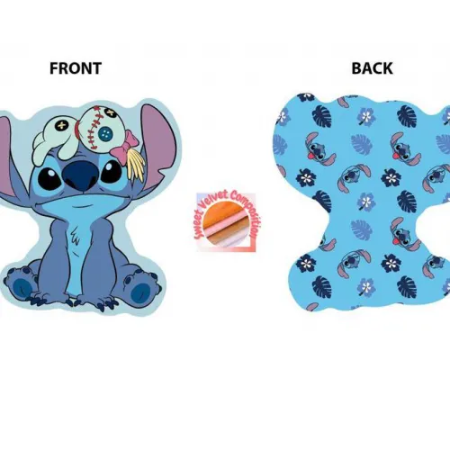 Mini Μαξιλάρι 3D AOP Disney Home Stitch 679 20 cm Sky Blue 100%  Velboa