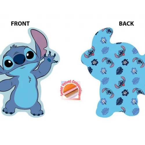 Mini Μαξιλάρι 3D AOP Disney Home Stitch 680 20 cm Sky Blue 100%  Velboa