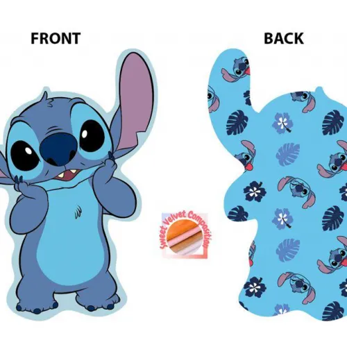 Mini Μαξιλάρι 3D AOP Disney Home Stitch 681 20 cm Sky Blue 100%  Velboa