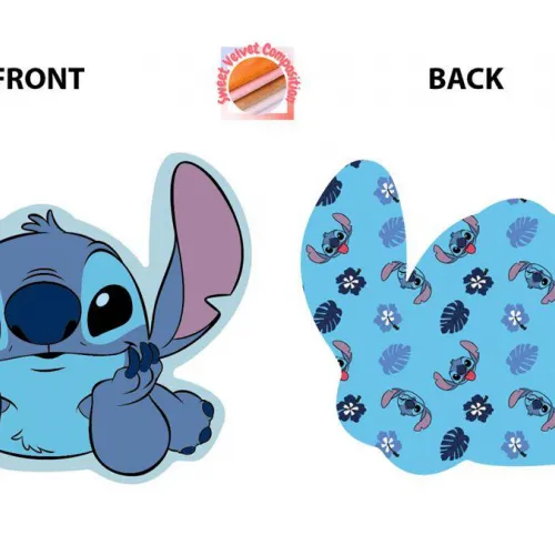 Mini Μαξιλάρι 3D AOP Disney Home Stitch 683 20 cm Sky Blue 100%  Velboa