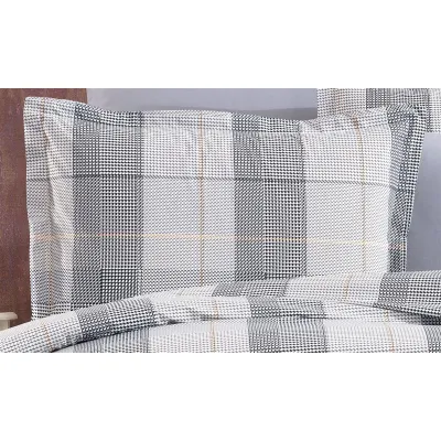 Μαξιλαροθήκη Εμπριμέ Αντιγόνη 339 50X70 Grey 100%  Cotton Flannel