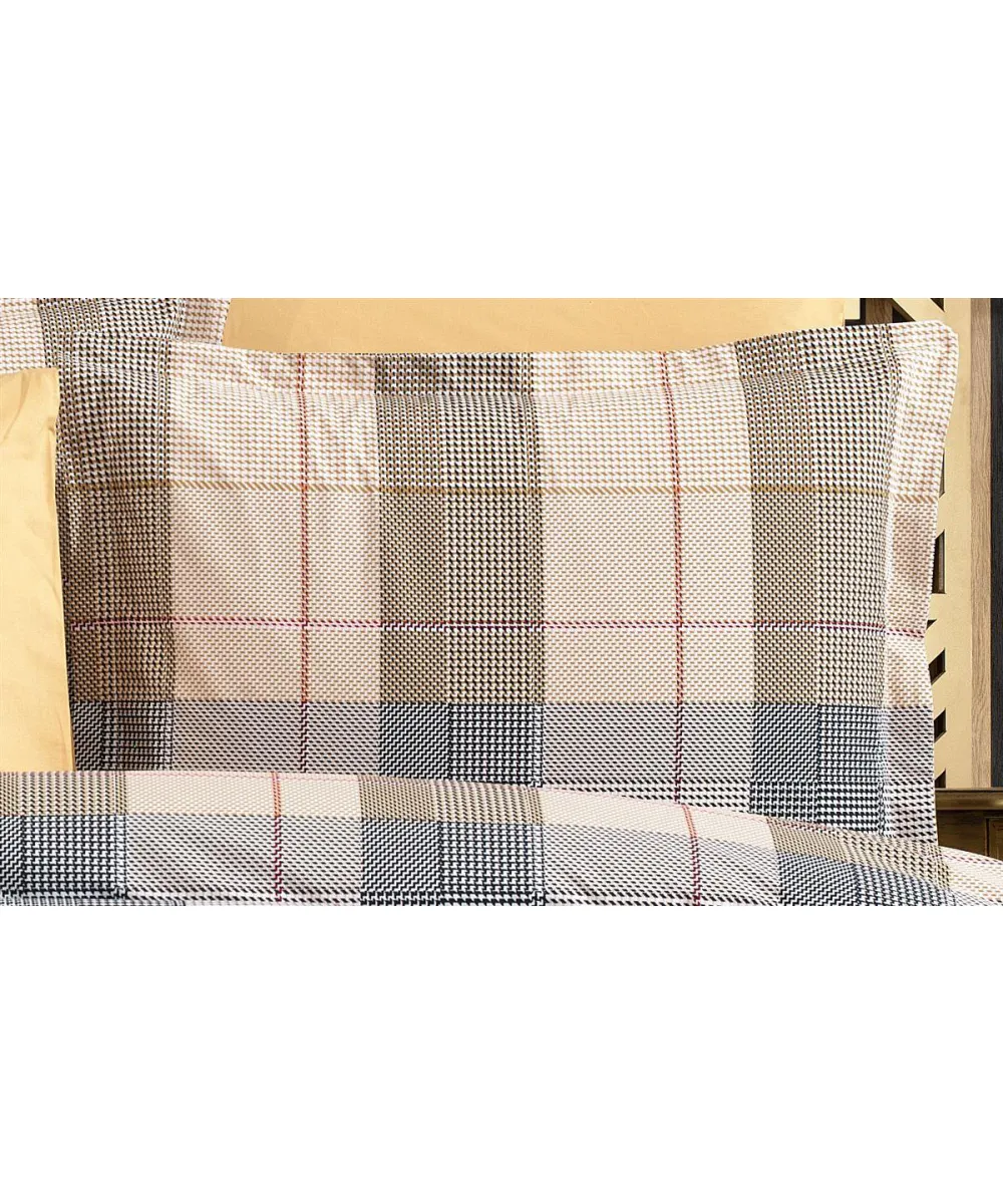 Μαξιλαροθήκη Εμπριμέ Αντιγόνη 340 50X70 Beige 100%  Cotton Flannel